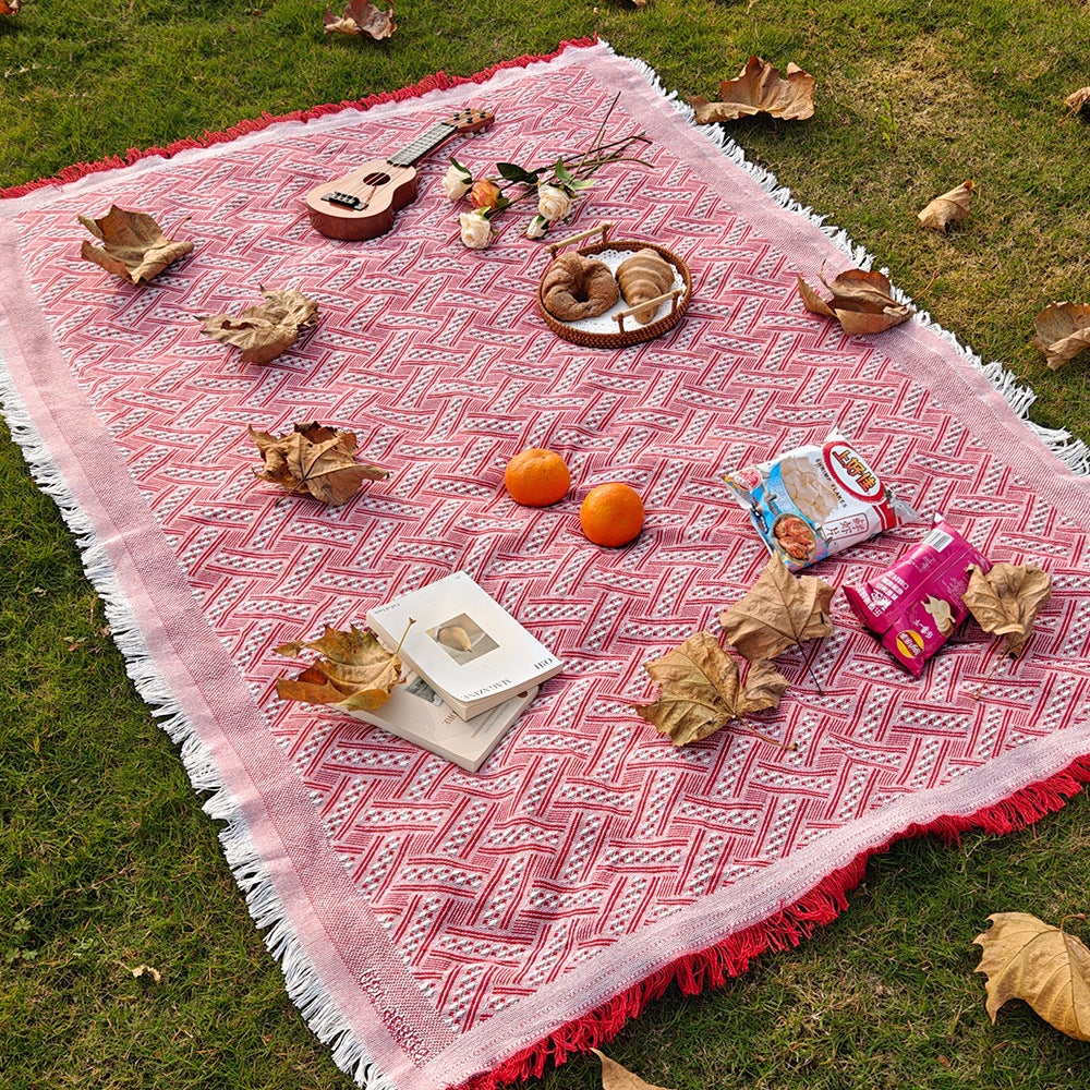 Couverture De Camping 150x130 Cm – Ultra-légère, Chaude, Résistante Au Sable, Motifs Outdoor, Pour Tente, Plage, Stade