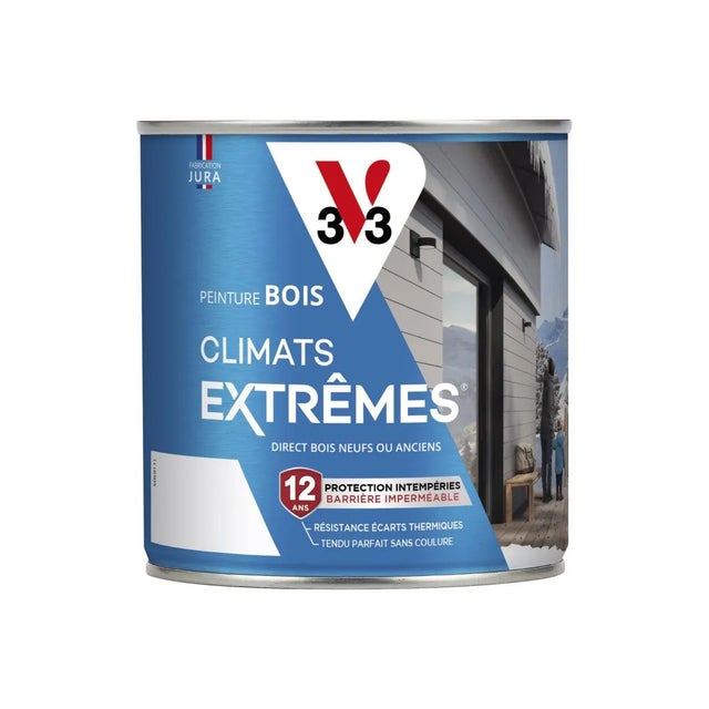 Peinture Façade V33 Climats Extrêmes - Gris Moyen - 10L - Mat - Neuf