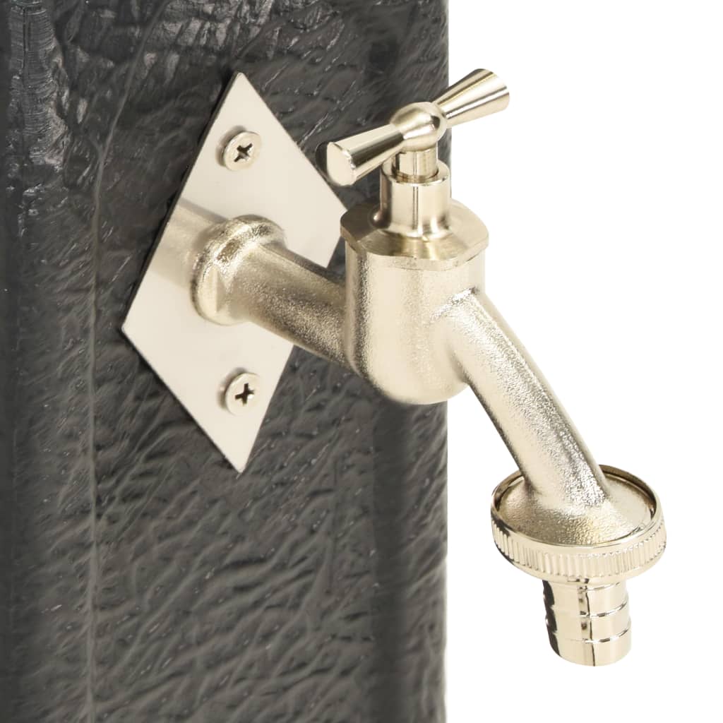 vidaXL Réservoir de jardin avec robinet Anthracite Aspect de pierre - 5