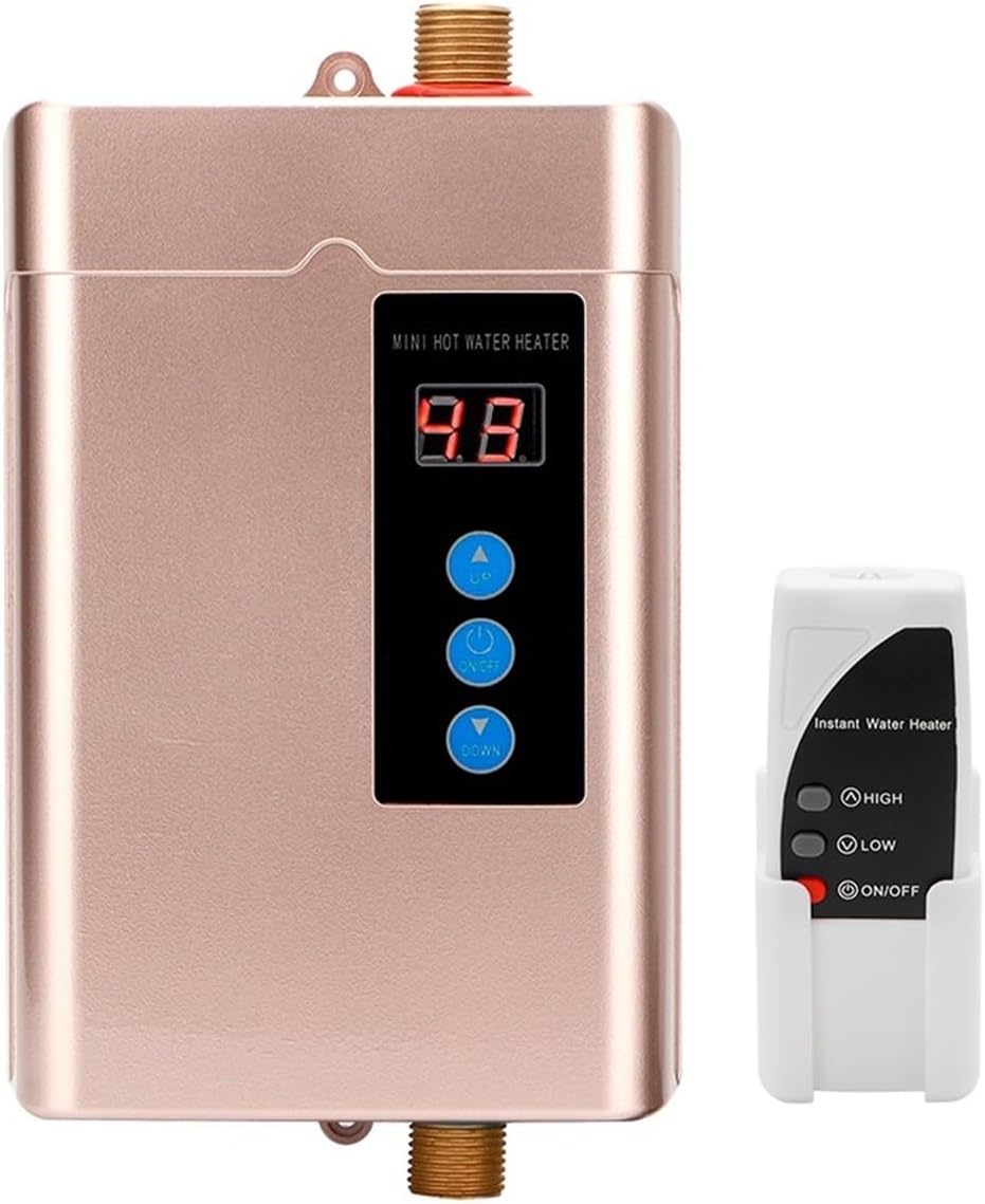 Elektryczny podgrzewacz wody przepływowy – 4000 W – inteligentne sterowanie dotykowe – szybki gorący prysznic w 3 sekundy – z wyświetlaczem temperatur