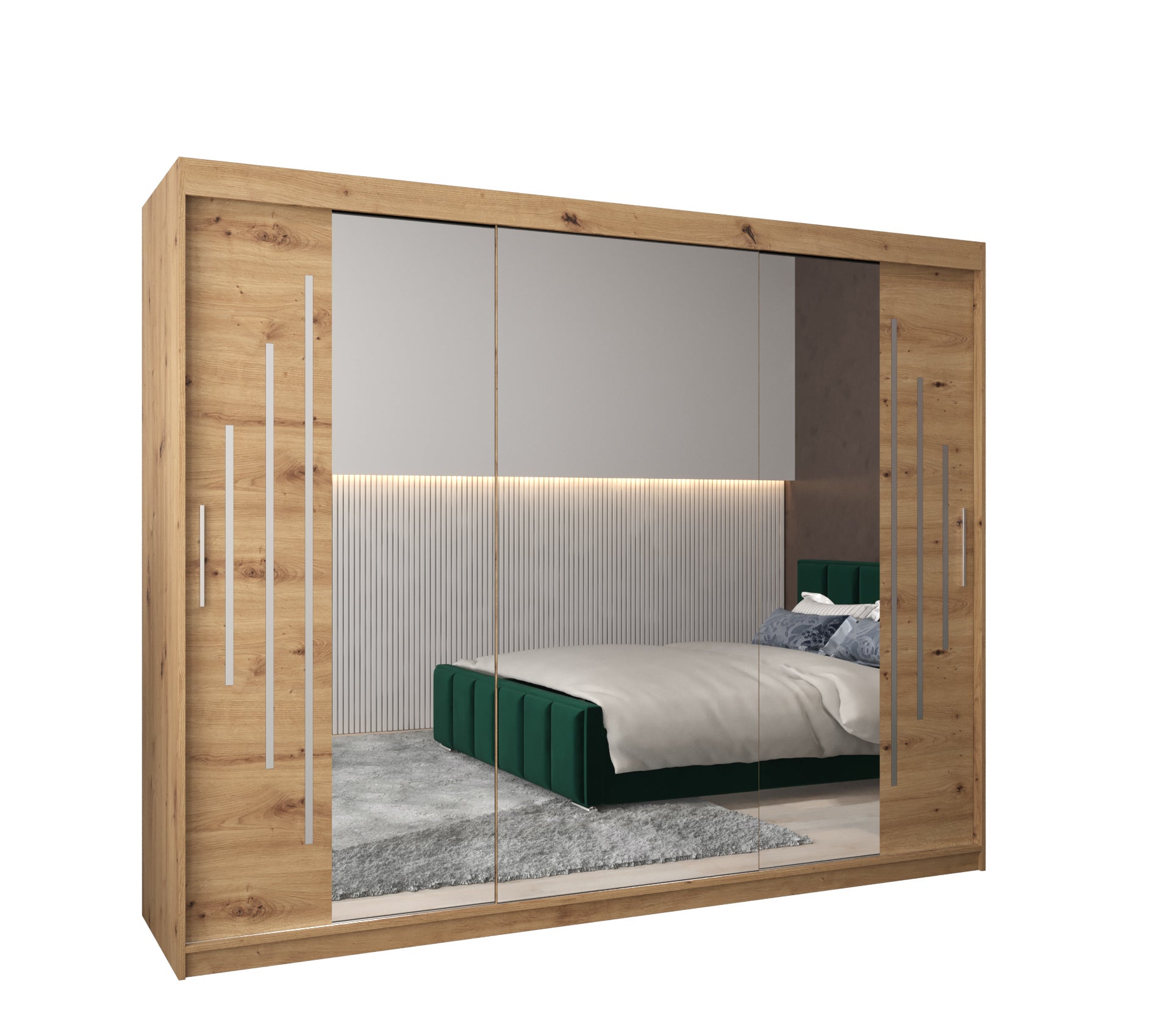 Szafa przesuwna garderoba York 2 250 x 62 x 200 cm Artisan - Abiks Meble