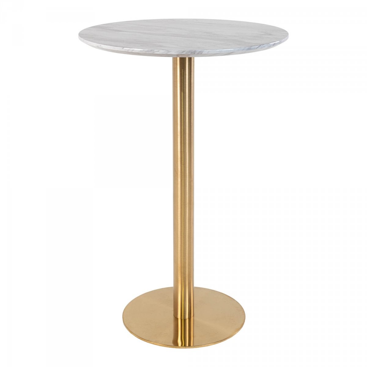 Table haute ronde effet marbre pied métal SIENNA | Leroy Merlin