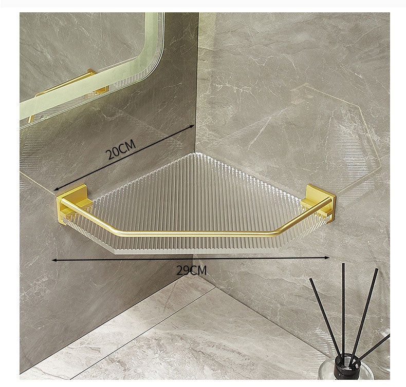 Bkemiy Table d'appoint triangulaire en acrylique transparent pour