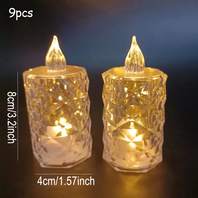 lot de 6 bougies LED sans flamme avec 2 télécommandes lot de 6 bougies LED sans flamme avec 2 télécommandes
