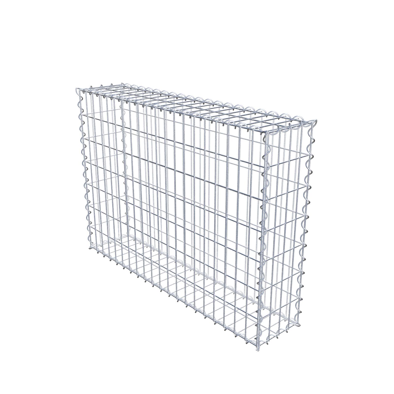 Gabion 100 cm x 70 cm x 20 cm (dł. x wys. x gł.), rozmiar oczek 5 cm x 10 cm, spirala