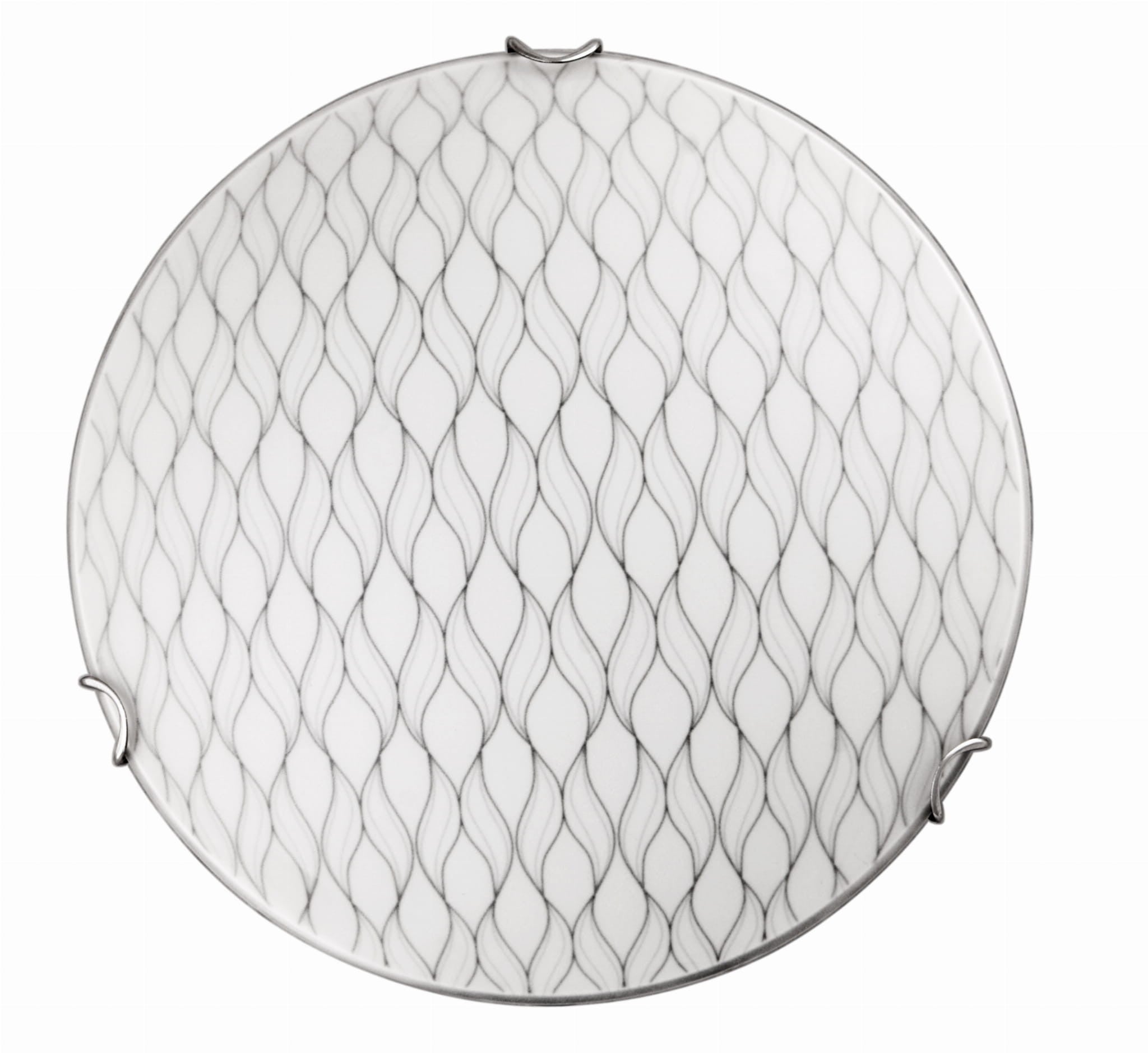Plafon River okrągły chromowany biały 1xE27x20W wym: 9 x 30 cm IP20 szkło Candellux