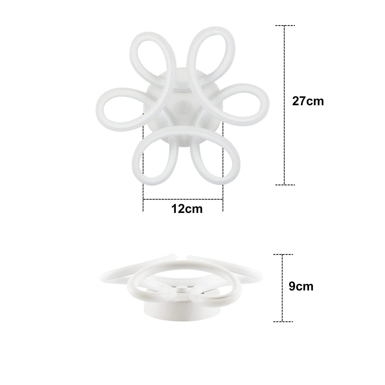 ZMH LED plafonnier Design géométrique noir et blanc plafonnier moderne couloir - 6