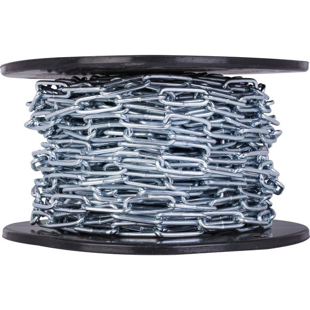 Bobine de chaîne acier zingué - soudée droite - maille longue