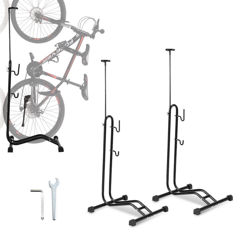 Support au sol vélo Mottez roue arrière acier gris - Outillage et
