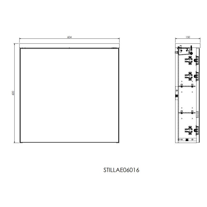 Armoire avec miroir Stilla 60x60 cm blanc (STILLAE06016) - 4