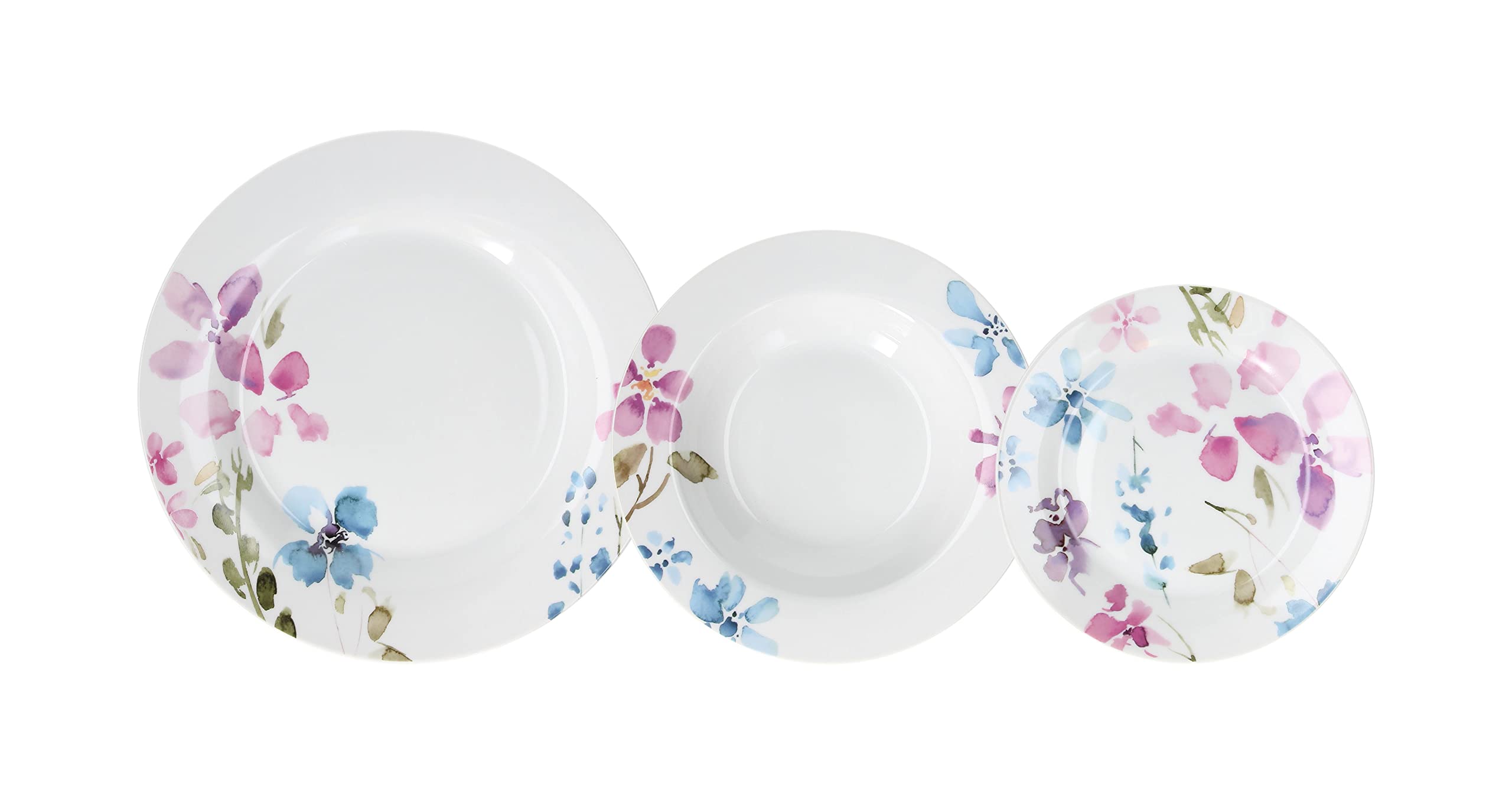 Servizio Piatti Tognana Sienna - 18 Pezzi Per 6 Persone, Porcellana Multicolor - Foto 4