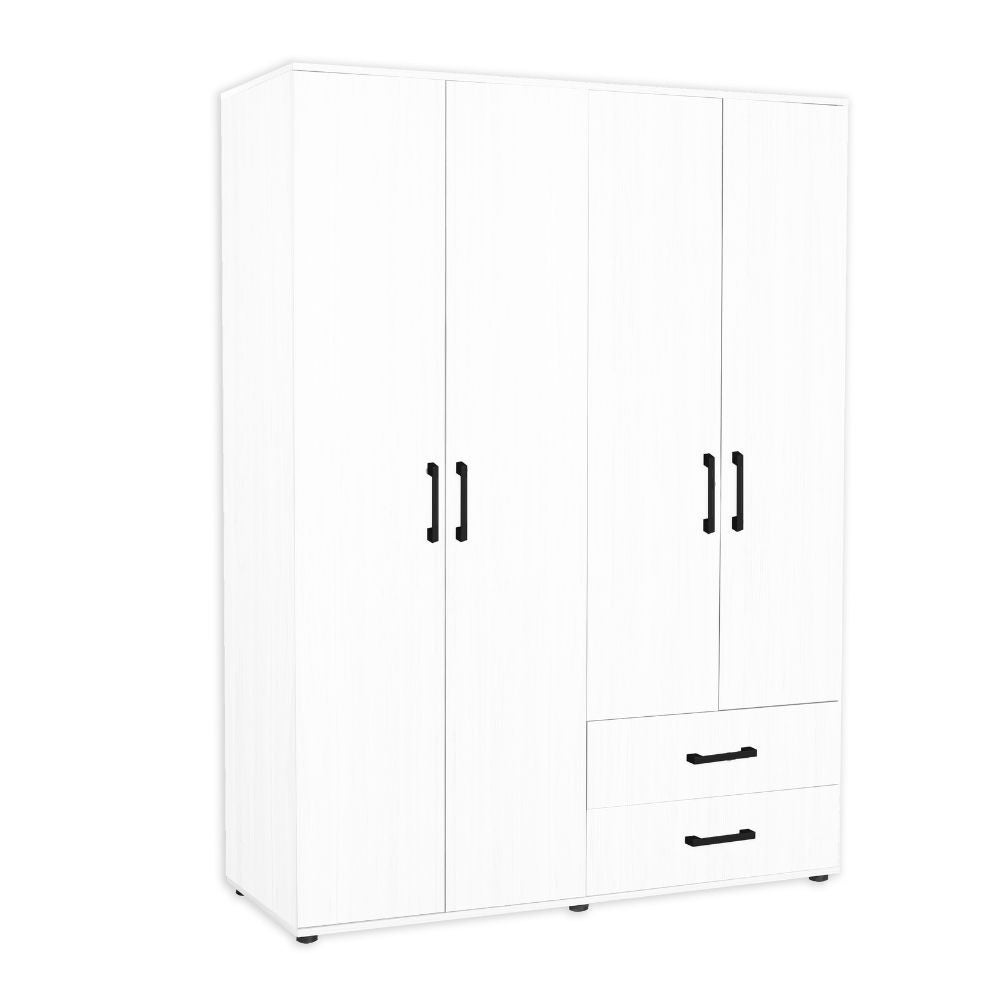 Iperbriko  Armario 120X41x170 Cm 4 Puertas 2 Cajones Blanco , Leroy Merlin