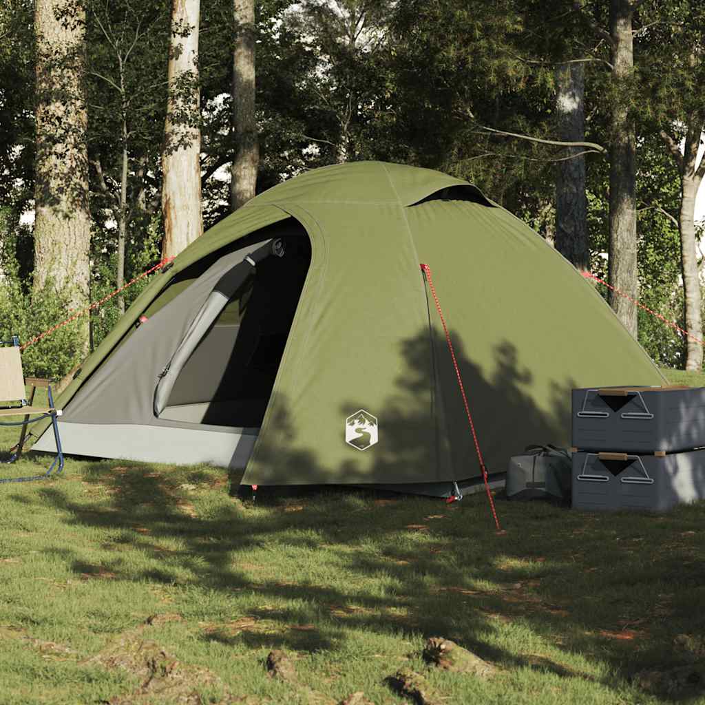 Namiot Dome 4-osobowy Wodoodporny Zielony - VidaXL