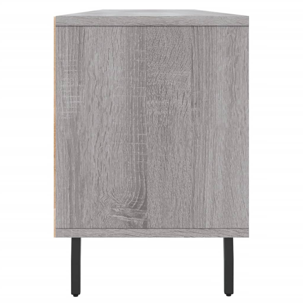 Meuble TV sonoma gris 150x30x44,5 bois d'ingénierie - 7