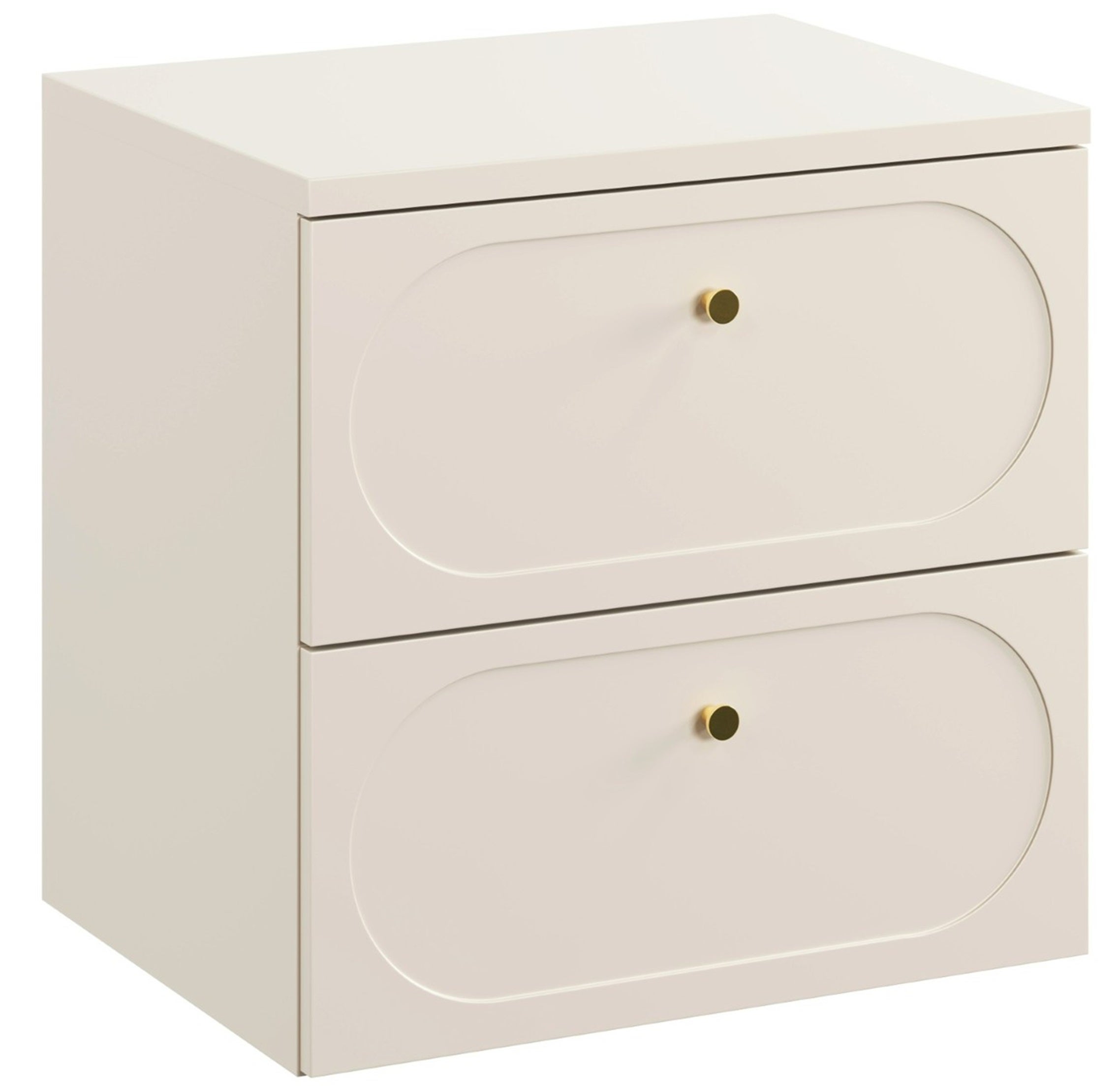 Szafka łazienkowa Donna Sand 60 cm z blatem beżowa frezowana