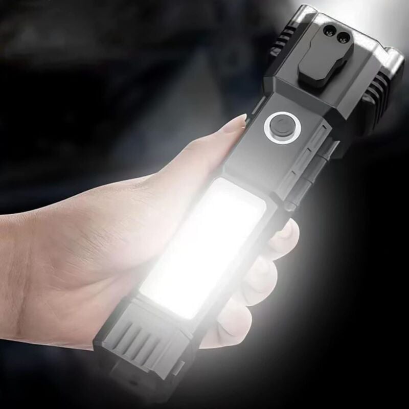 Marteau de sécurité et lampe de poche 2 en 1 pour voiture, outils d'évacuation d'urgence, brise-vitre de voiture et coupe-ceinture de sécurité - 5