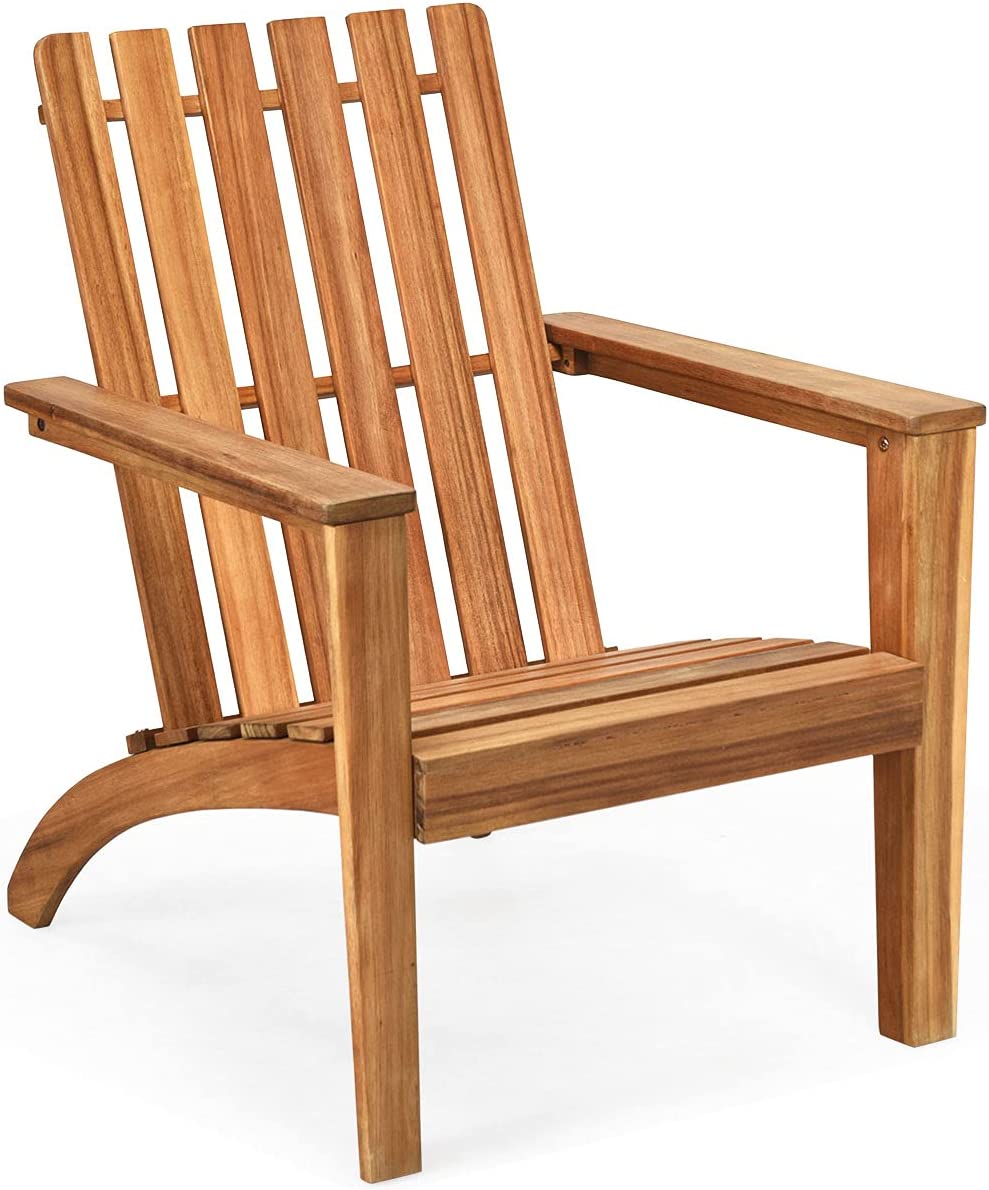 Adirondack krzesło z drewna akacjowego, obciążenie do 160 kg, do ogrodu, na taras