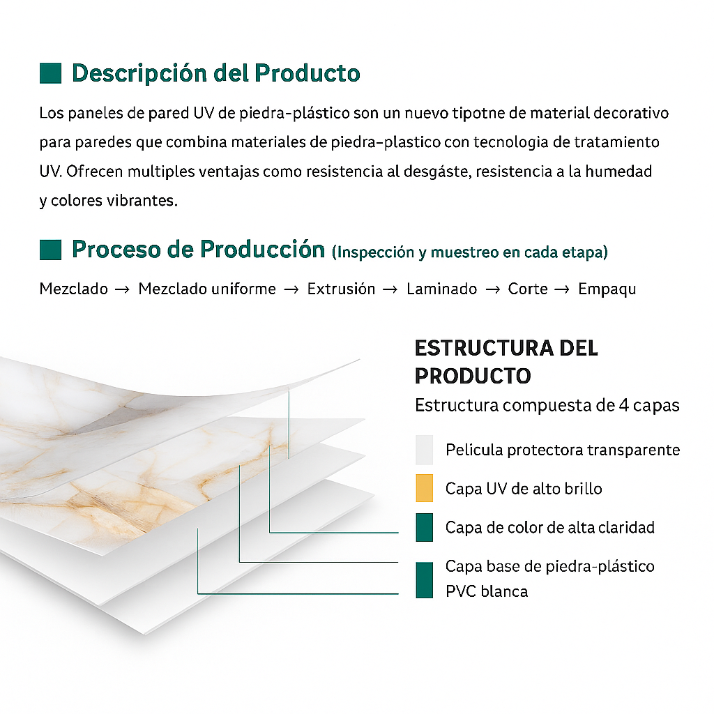 Panel SPC pared Imitación Cemento 122x61x0.3 cm (3.72 m2), IMPERMEABLE, FÁCIL DE INSTALAR, APTO TODO AMBIENTE - 4