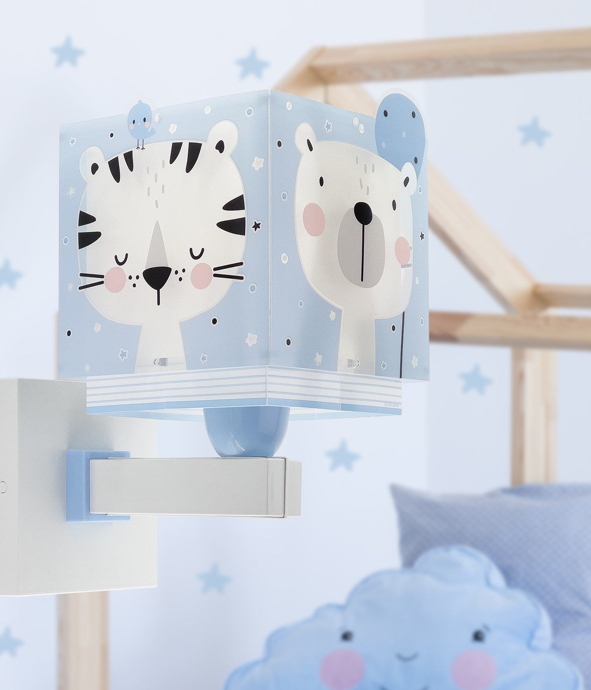 Kinkiet Baby Jungle - Zwierzęta Leśne dla dzieci niebieska