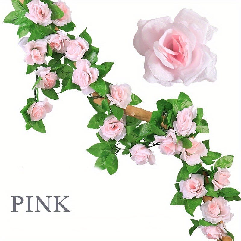 Ghirlande Artificiali Rose UKELER (2 Pezzi, 14m Totali) – Seta, Ideali Per Decorazioni