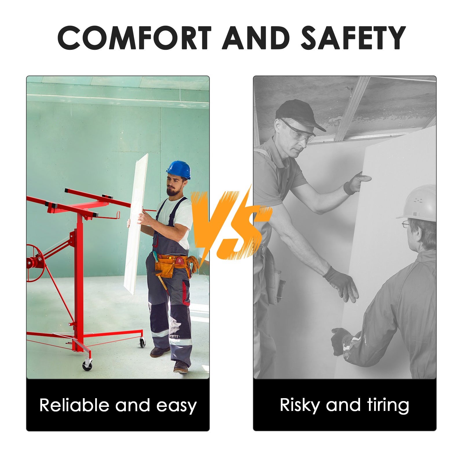 STANEW Lève-plaques XXL - Capacité 68kg, Hauteur Réglable 140-325cm,Rouge - 9