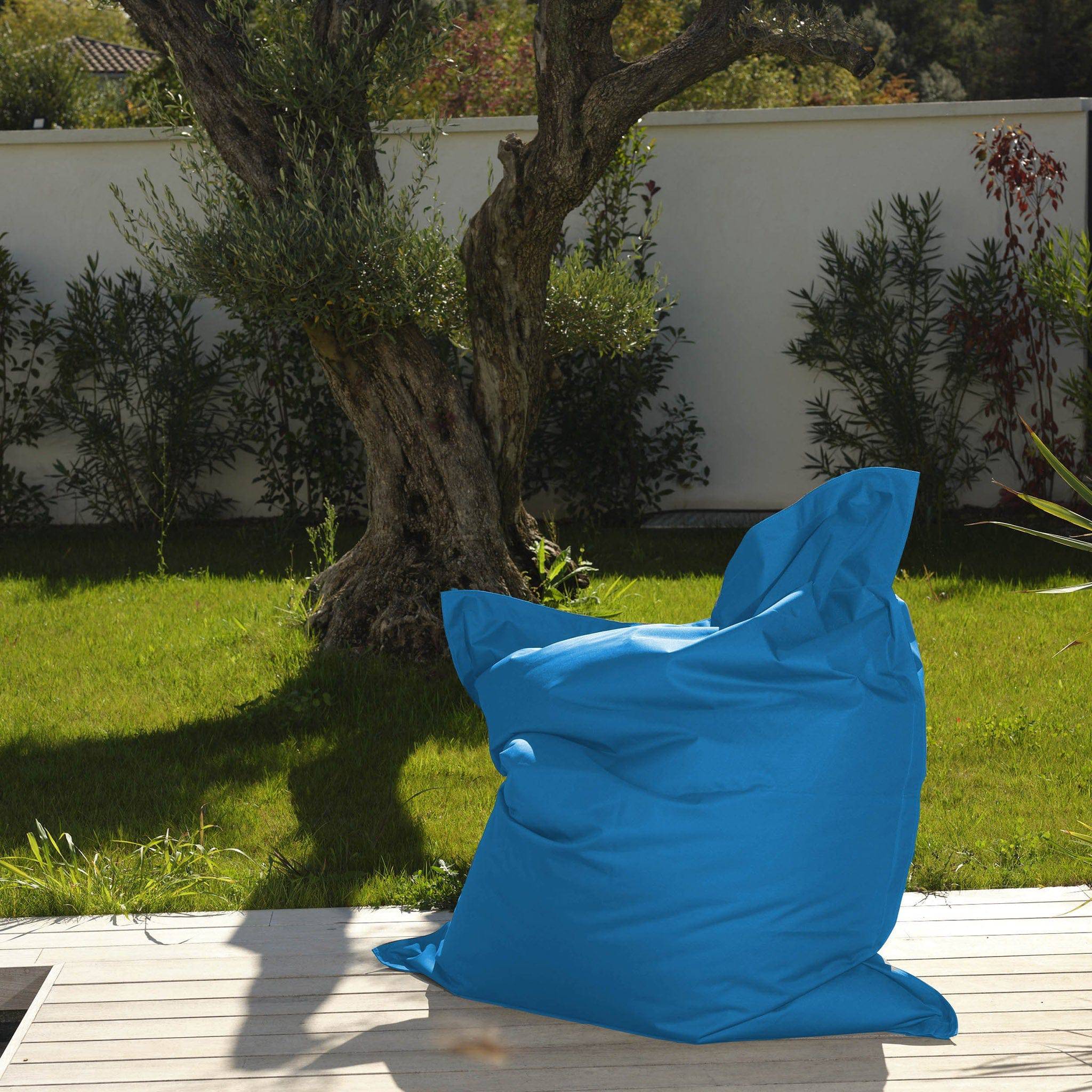 Pouf Géant XXL Intérieur et Extérieur, Déhoussable, Salon, Jardin, Deco Arts Bleu pétrole - 2