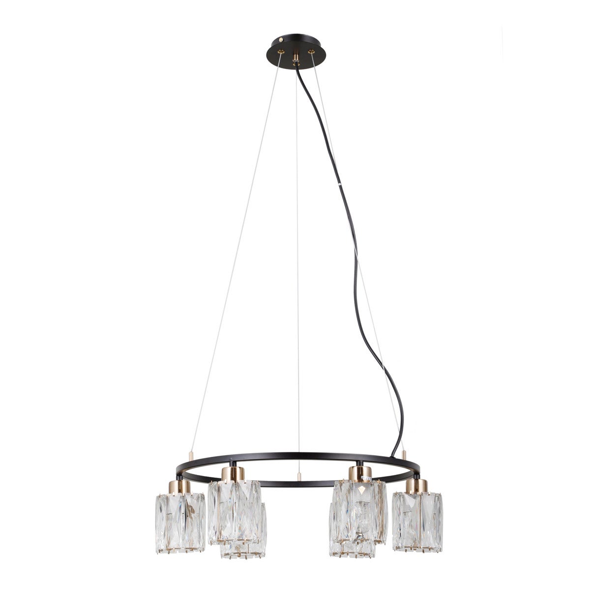 Lampa wisząca SIMONA czarna matowa 6 x E14 x 40W wym: 110 x 53 x 53 cm Italux