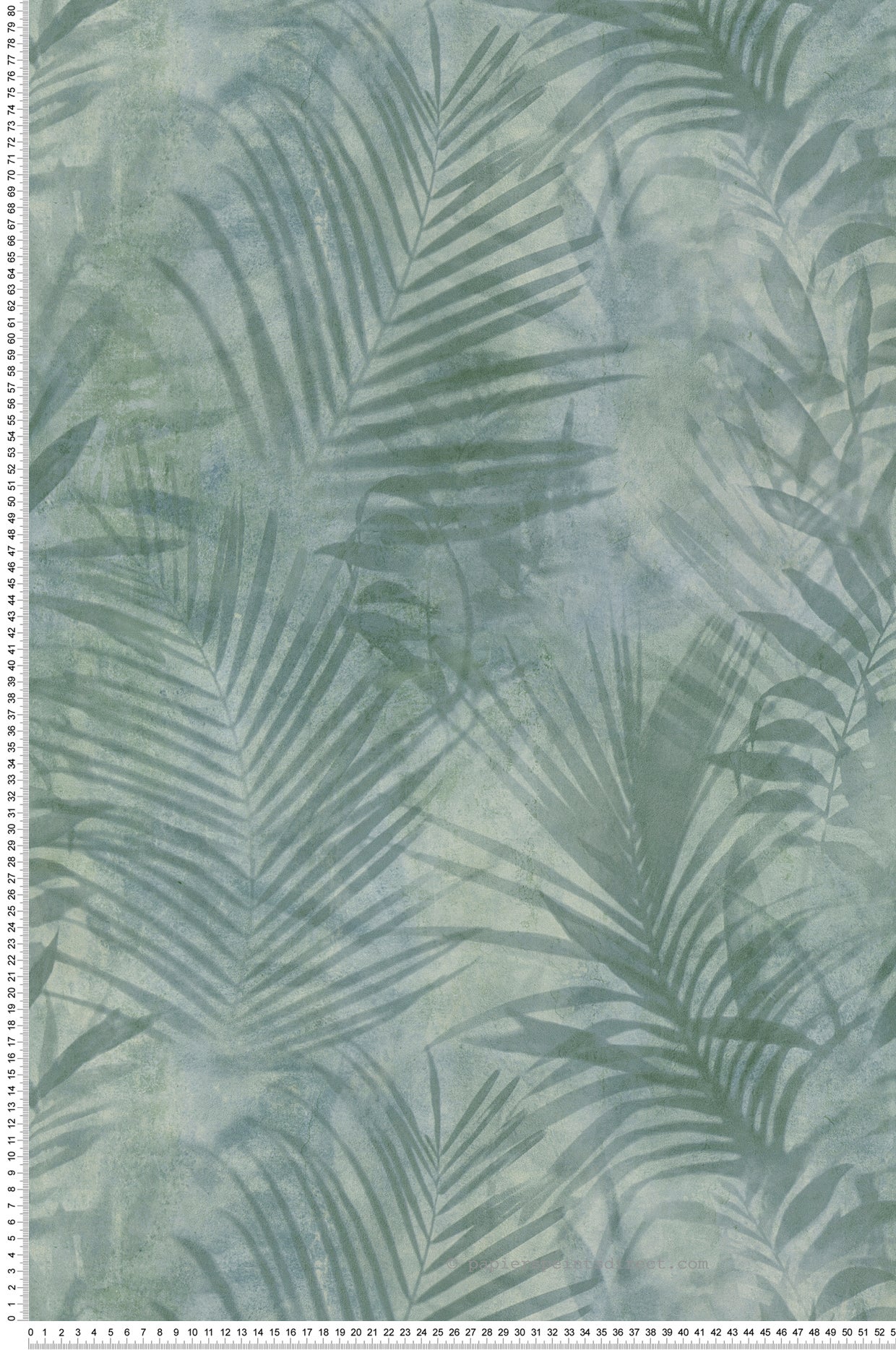 Tapeta liście palmowe szaro zielonym - 53 cm x 10.05 m - A.S. CRÉATION