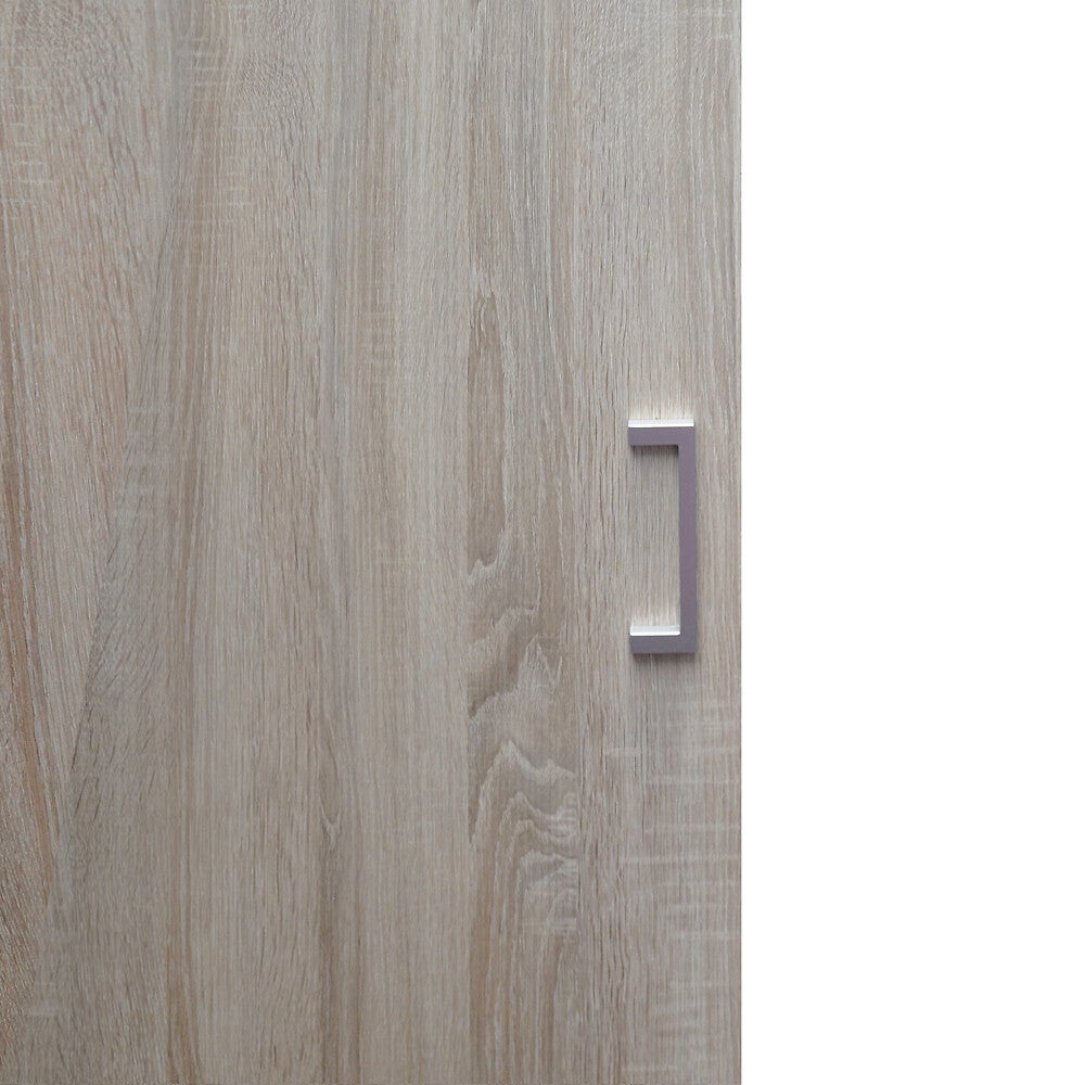 Lot de 2 poignées métalliques adhésives pour portes coulissantes - argent - 2