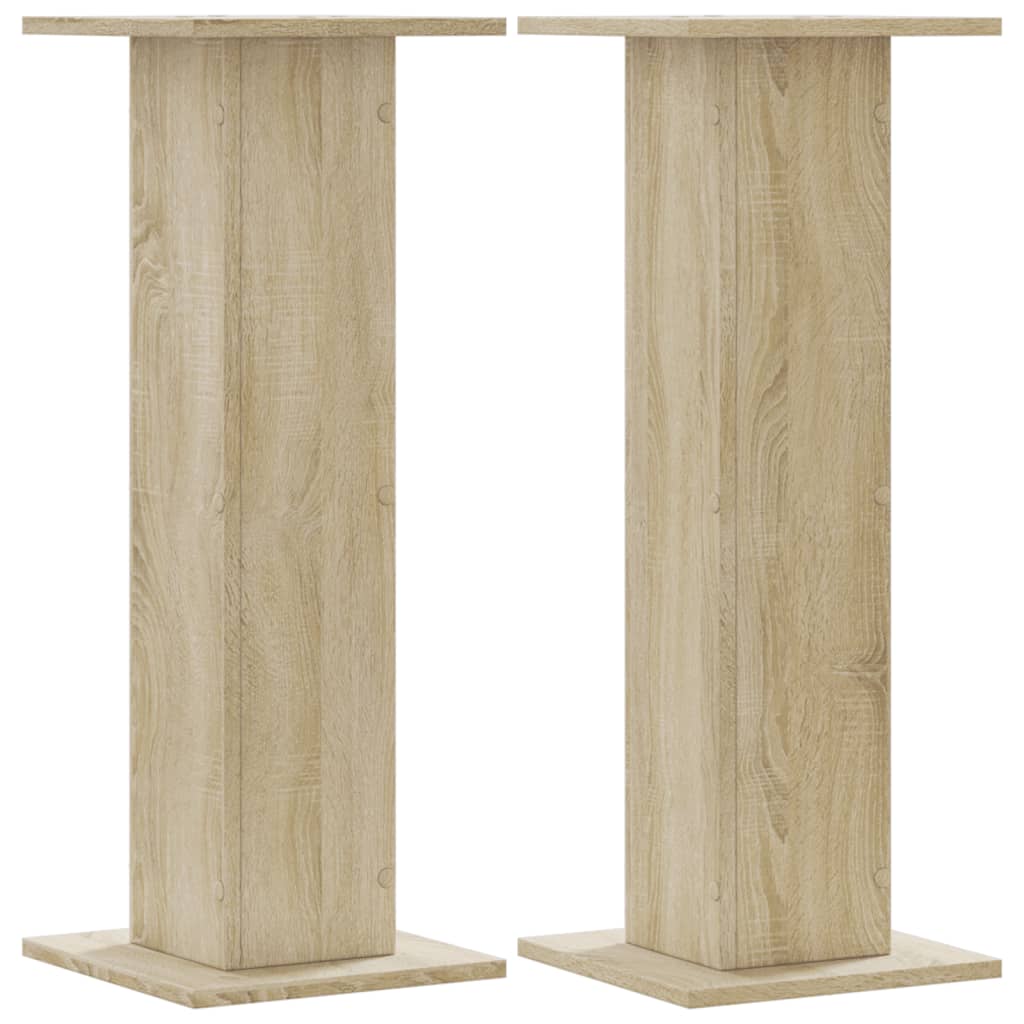 Supports pour plantes 2 pièces chêne en panneau de bois - 2