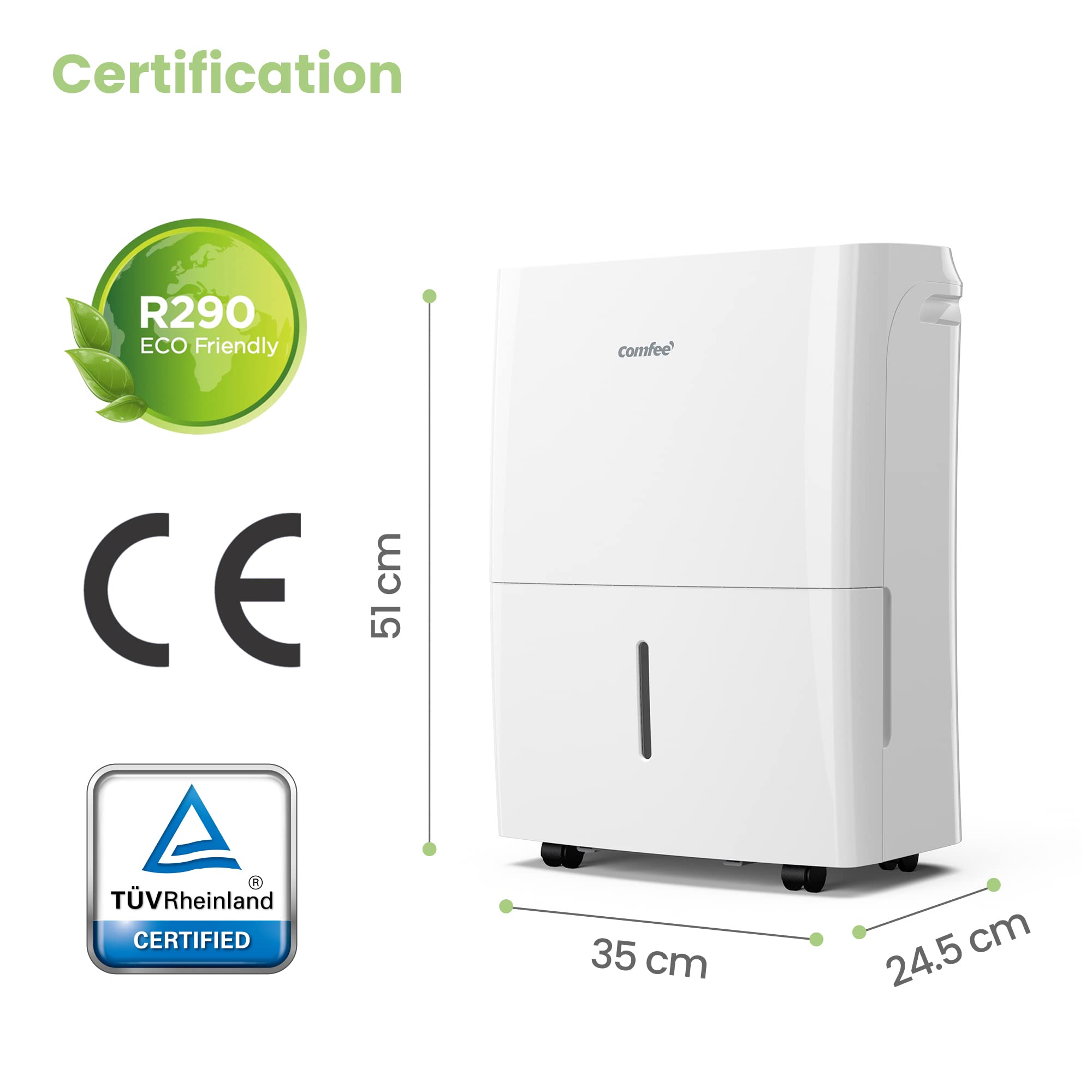 Comfee MDDF-16DEN7 - Deumidificatore con 3 modalità di funzionamento