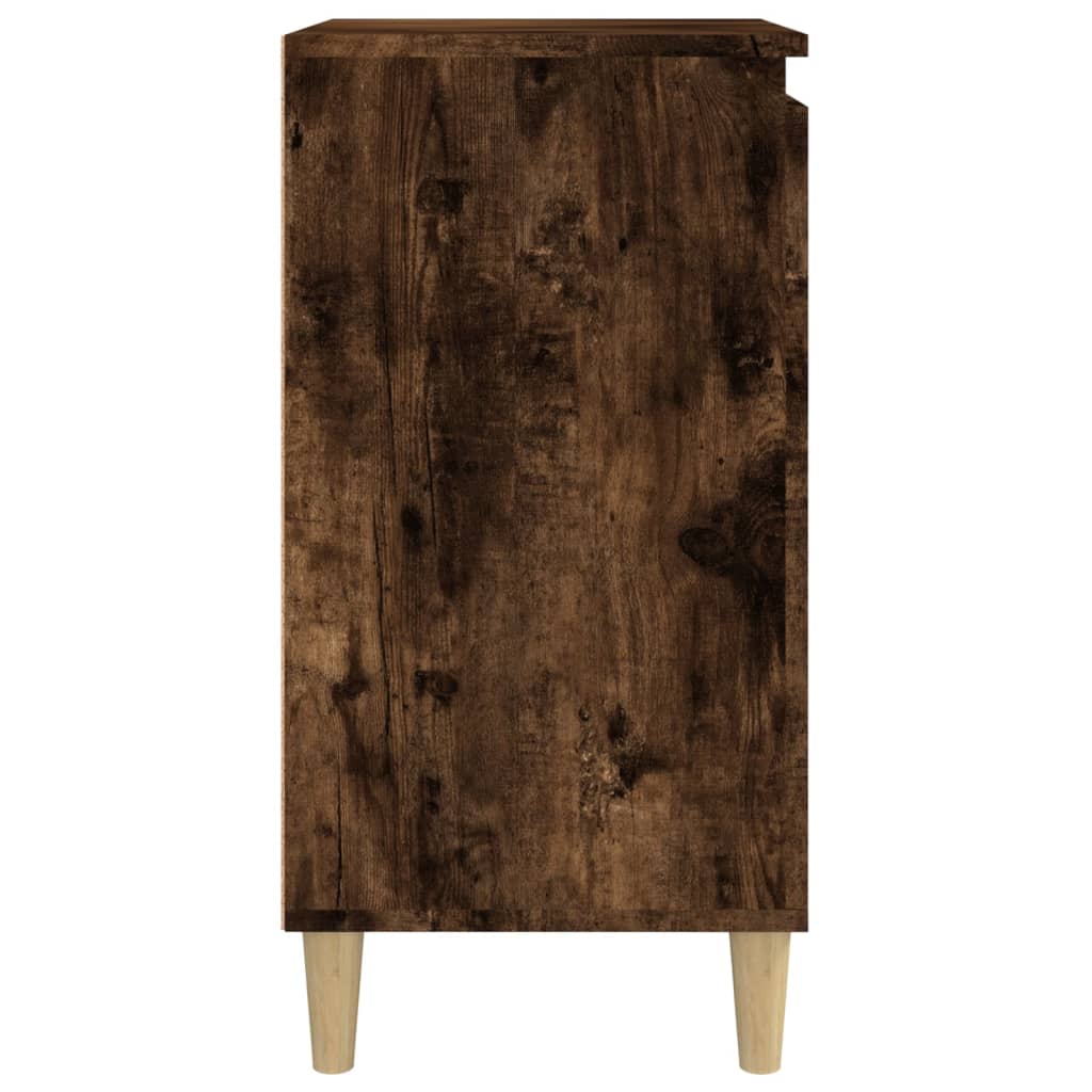 vidaXL Table de chevet chêne fumé 40x35x70 cm bois d'ingénierie - 7