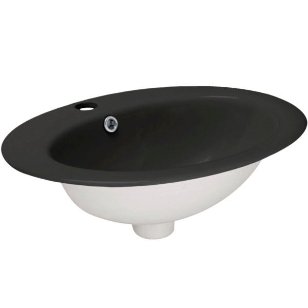 Umywalka wpuszczana w blat KR-132 BLACK czarna KERRA