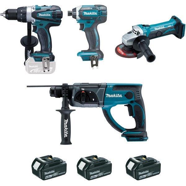 Makita - Ensemble de 4 machines 18V Li-Ion 4Ah - DLX4054MX1