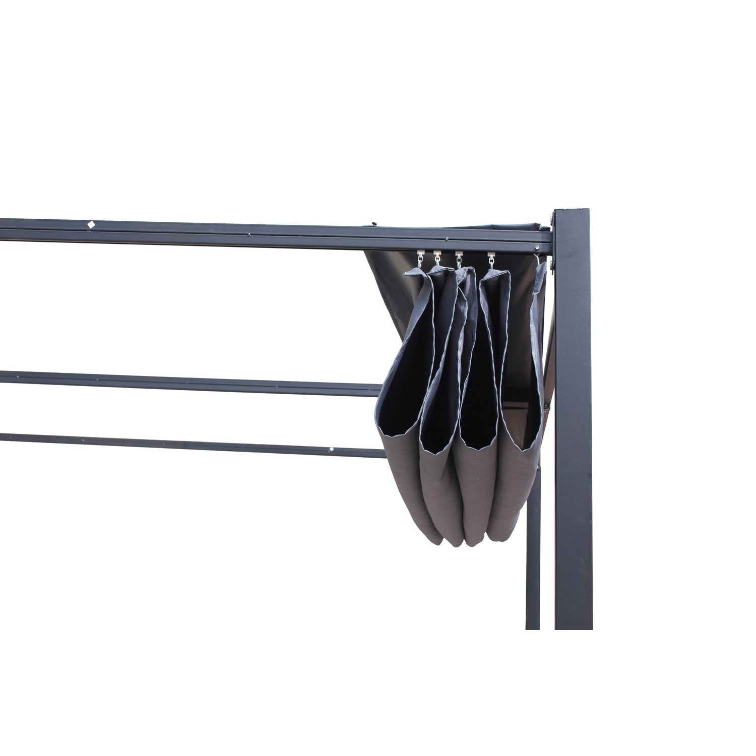 TUSA Gazebo autoportante tela poliestere grigia 3 x 4 m, 12 m² - 3