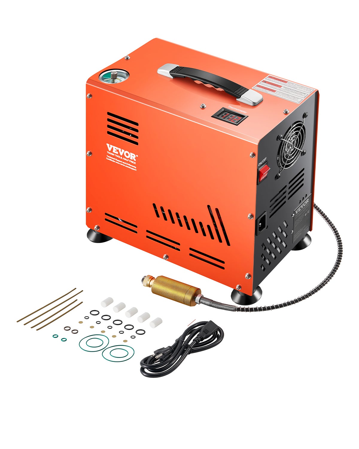 Kompresor powietrza PCP, 800 W, dwucylindrowy kompresor powietrza PCP do karabinu pneumatycznego, 4500 PSI/30 MPa VEVOR