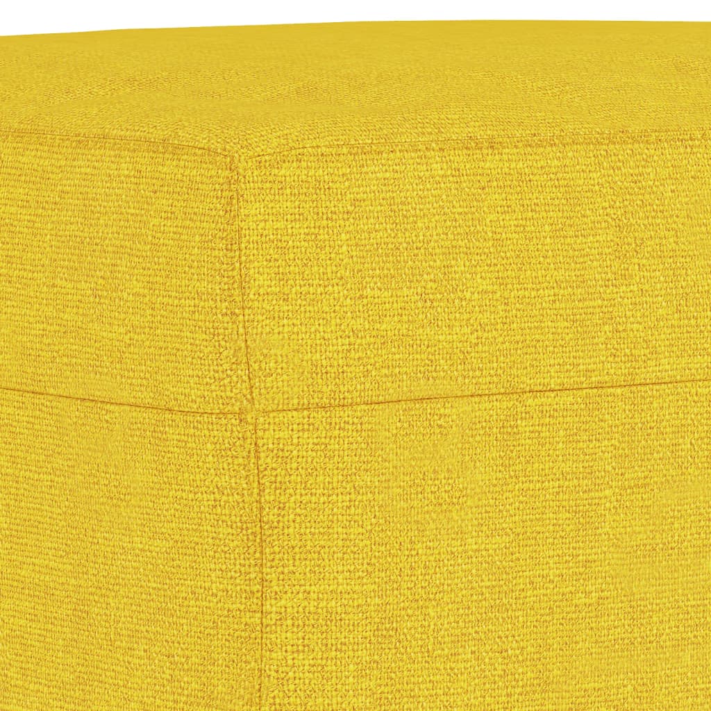 Repousa-pés em tecido amarelo claro 60x50x41 cm - 5