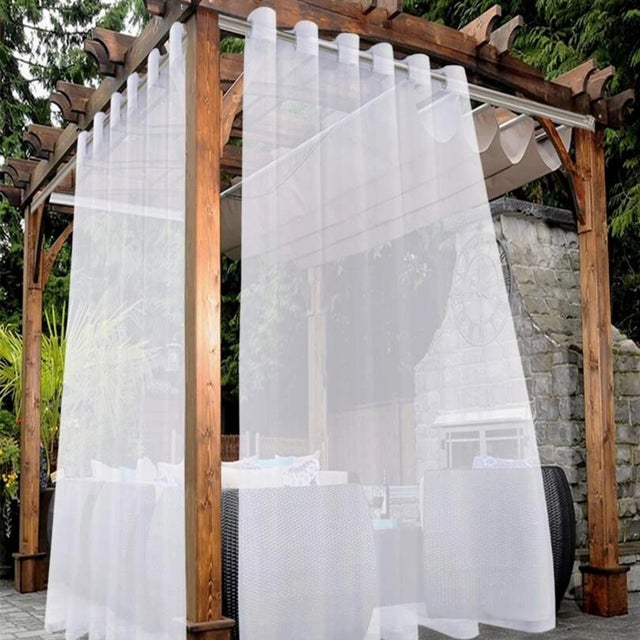 Rideau Moustiquaire Pour Pergola 3x3 M – Maille Fine, 2 Portes Zip, Réglable Et Base Remplissable