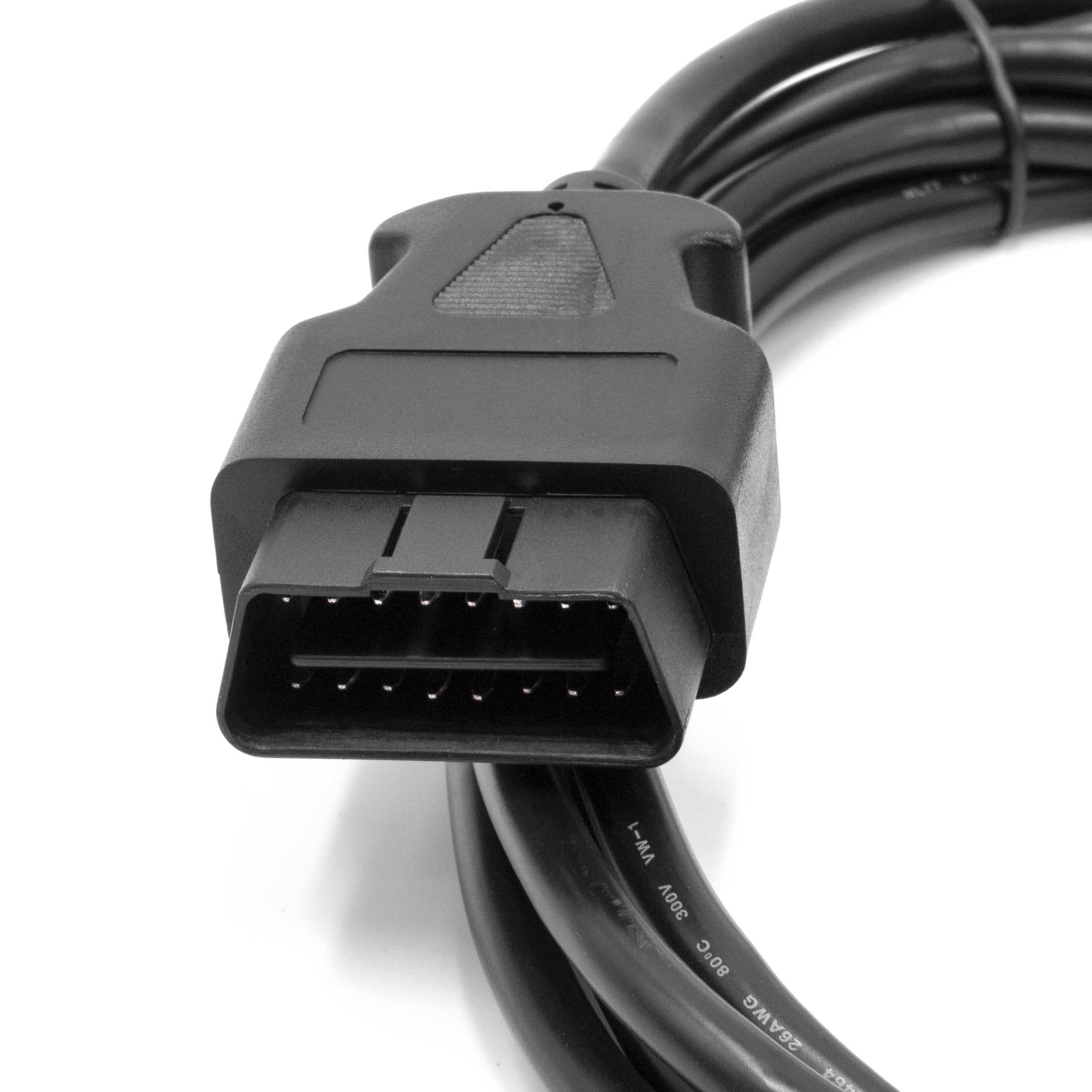 Vhbw Prolunga OBD2 Femmina-maschio 16 Pin – Cavo Diagnostico Per Veicoli – Lunghezza 30 Cm – Plug & Play