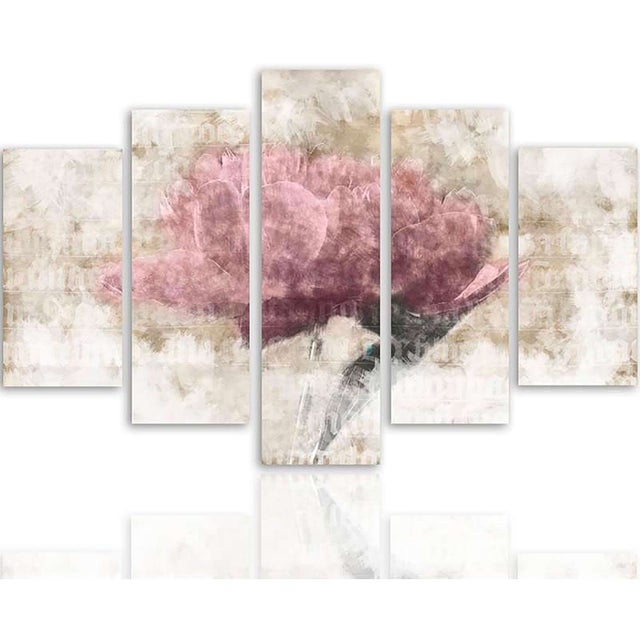 Tableau pastel fleuri - 200 x 100 cm