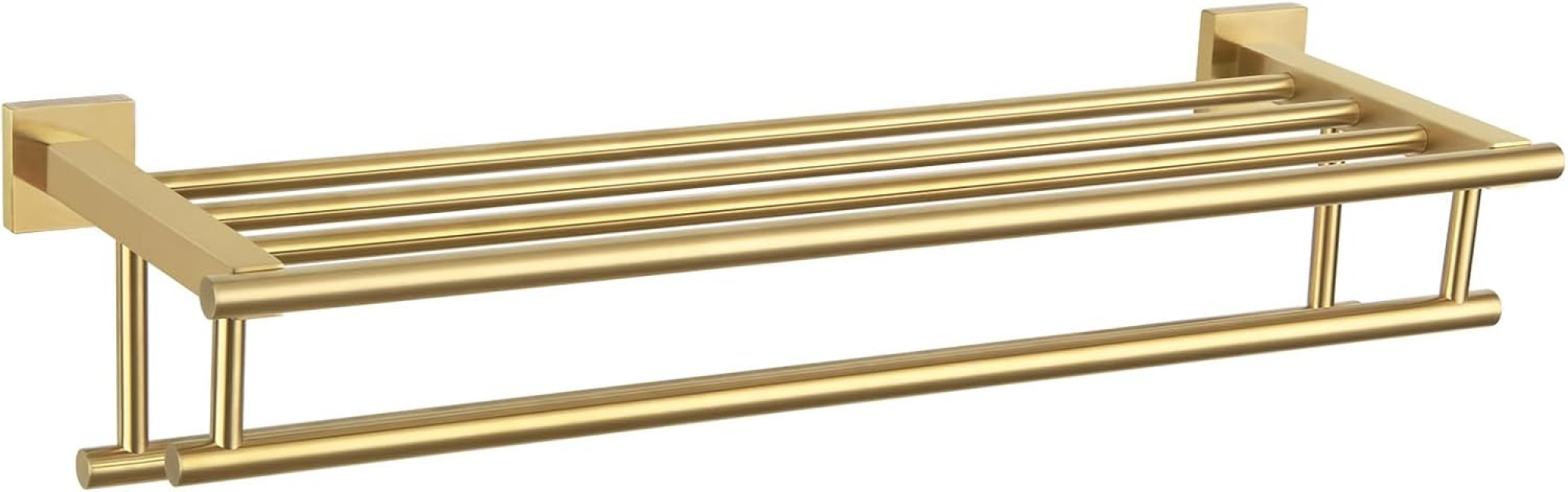 Wieszak na ręczniki łazienkowe z podwójnym drążkiem, długość 40 cm (szczotkowane złoto*1)