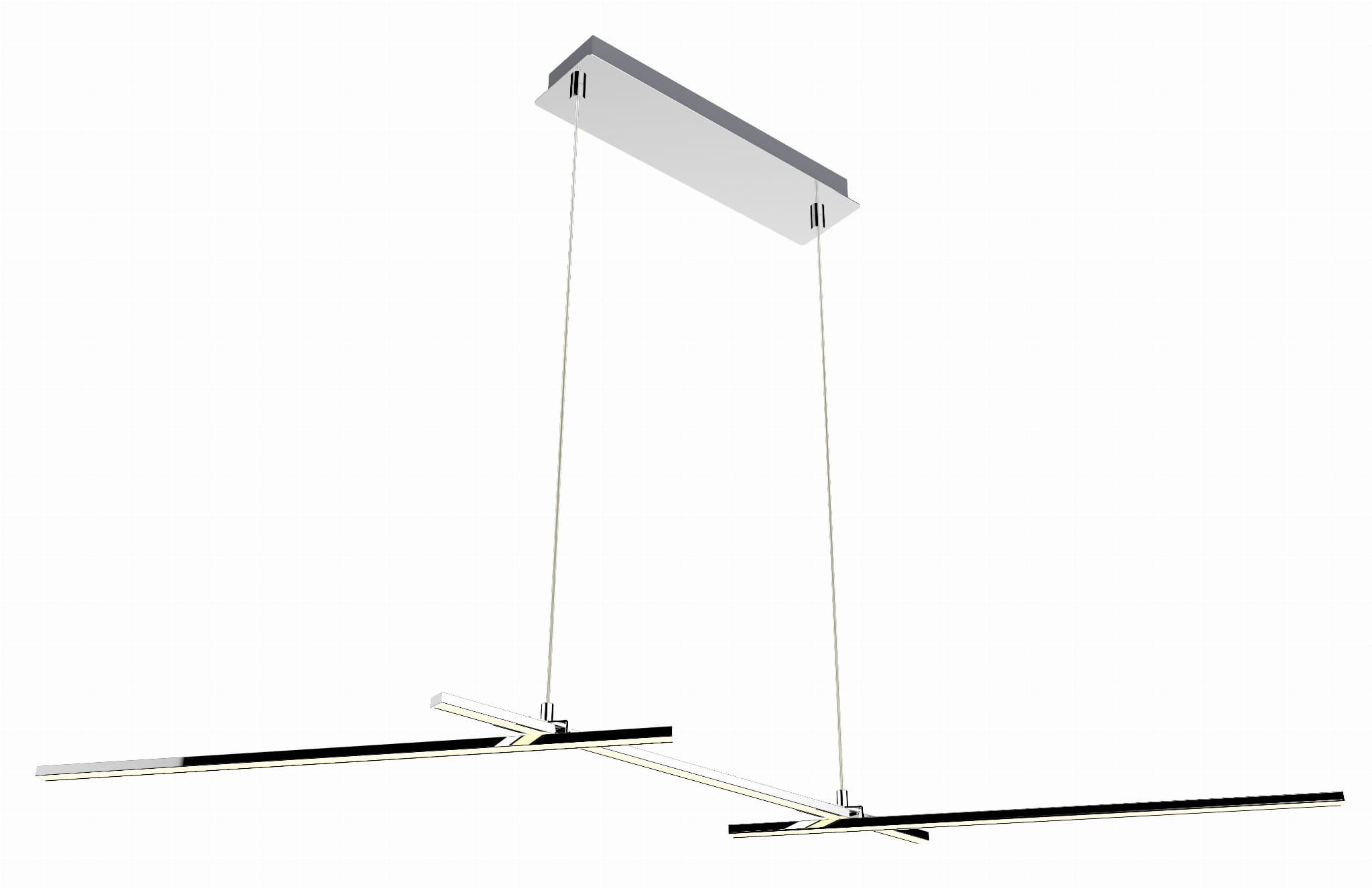 Lampa wisząca THASOS LED 23W Neutralna biel 1600lm chromowana-biała wym: 120 x 103 x 23 cm Candellux