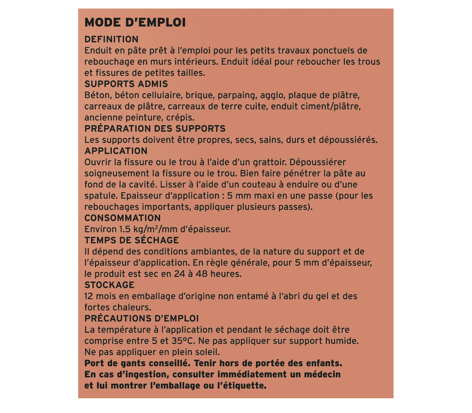 Semin - Enduit de Rebouchage et Lissage, Trous et Fissures, Intérieur, Tube 330 g - 3