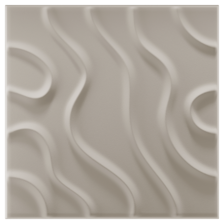 Panel dekoracyjny ścienny XPS 3D LINE FLOW 50×50 cm cashmere Marbet Design 8 szt.