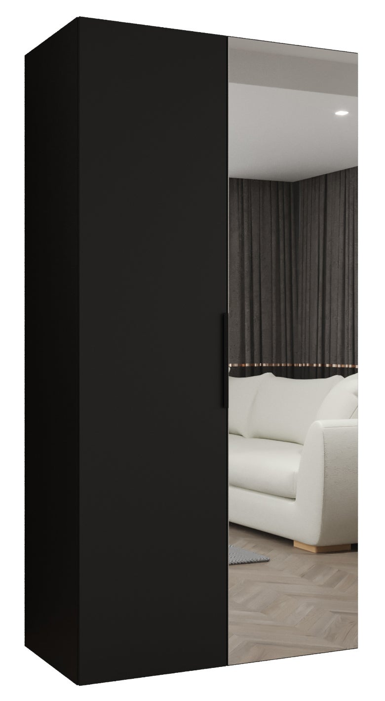 Szafa uchylna otwierana Marbella 2 100 x 52 x 202 cm czarny + u. czarny Abiks Meble