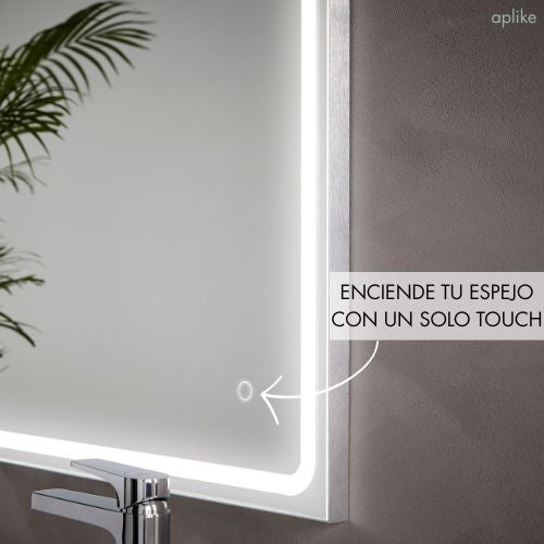 Espelho de Casa de Banho LED Tátil Retangular 70x80 cm MIA - Aplike - 3