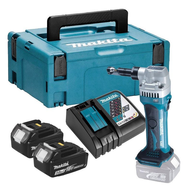 Grignoteuse 18 V Li-Ion (2x3.0 Ah) en coffret MAKPAC - MAKITA DJN161RFJ - 2
