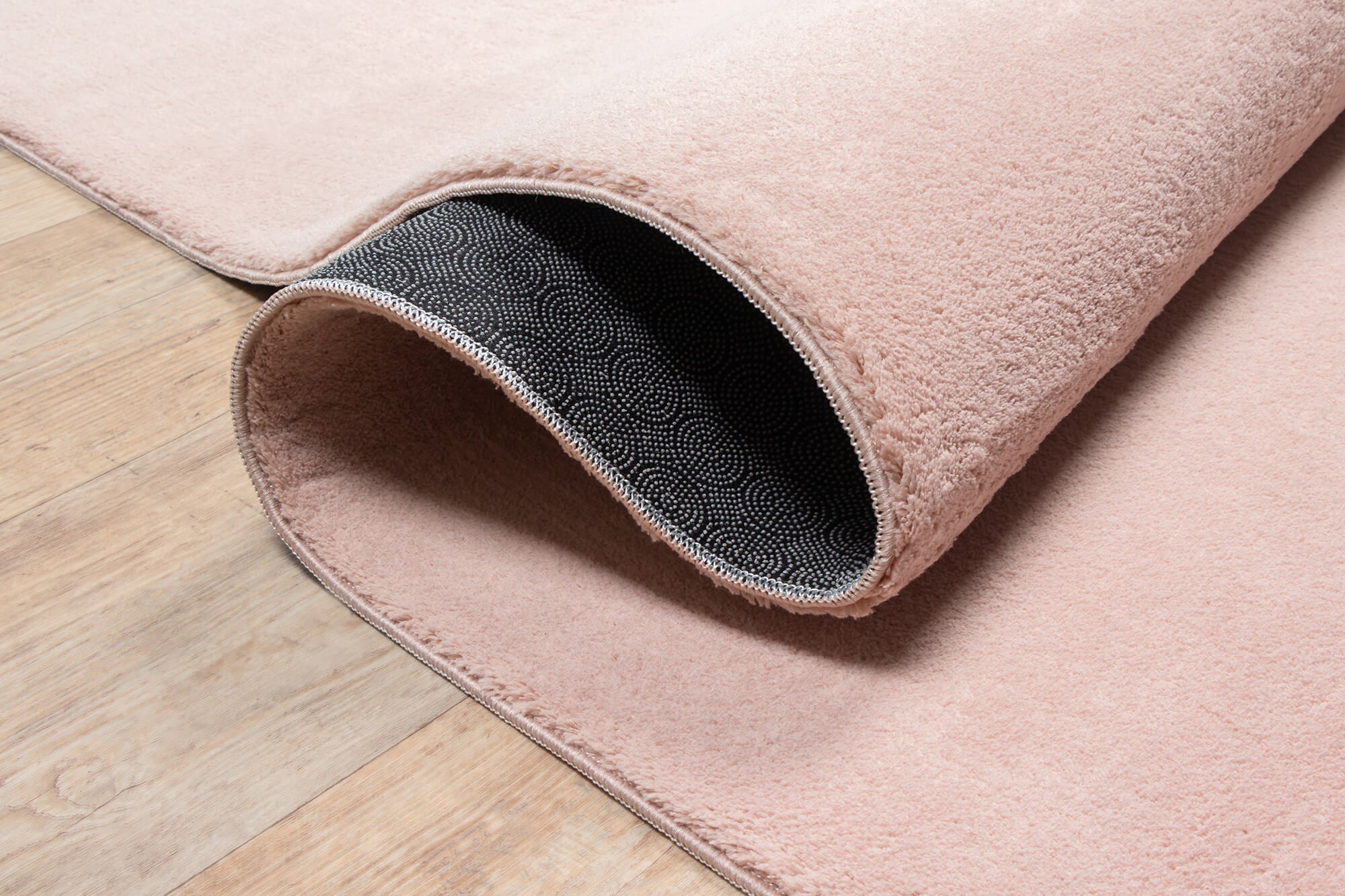 the carpet Relax tapis moelleux à poils courts, dessous antidérapant, lavable à 30 degrés, super soft, aspect fourrure, Blush, 120 cm - 5