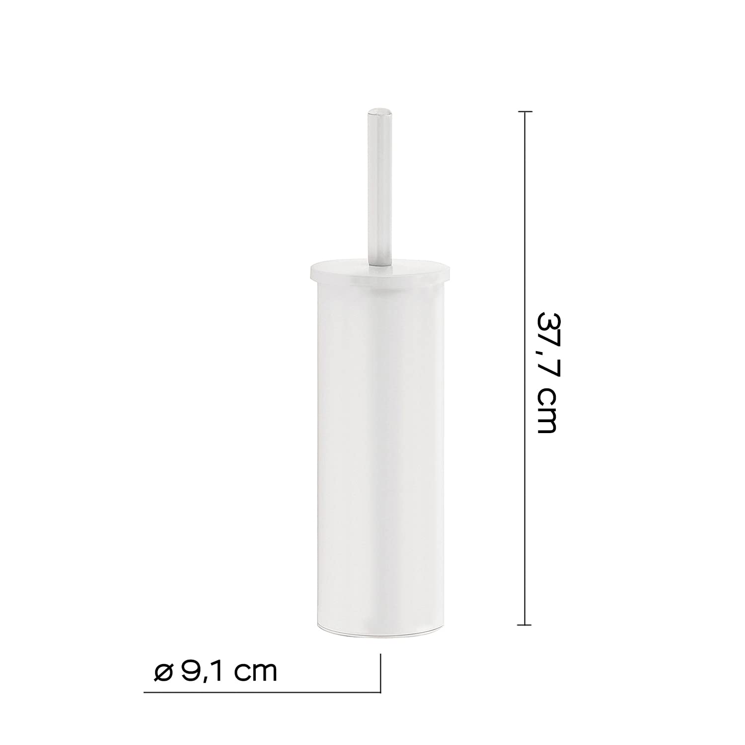 Scopino WC Taipei In Acciaio Inox - Bianco Opaco, Design Elegante, Garanzia 2 Anni, 36x8.4x8.4 Cm