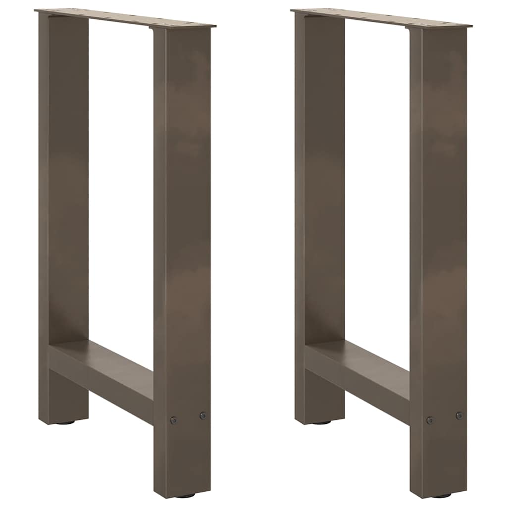 Nogi do stołu jadalnego Naturalna stal 2 szt. 60x(72-73) cm Stal vidaXL